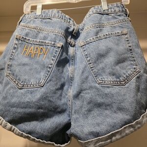 Wild Fable Light Blue Jean Shorts with Embroidery